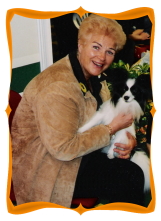 Zebedee and Pam St Clemments  ( Pat from Eastenders ) at Crufts