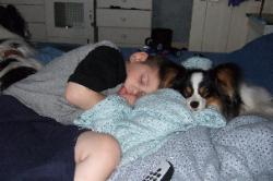 Bozza and his Buddy Daniel Catching some ZZZ's after winning BIS
