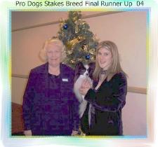 Jo and Zeb having Won The  RUNNER UP IN THE PRODOGS STAKES FINAL